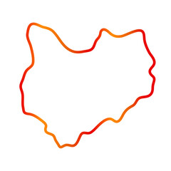 Kirundo map line illustration 