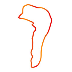 Bujumbura Mairie map line illustration 