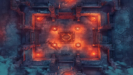  Crypt Battlemap DnD,RPG Map for Dungeons and Dragons,game background,horror adventure background,Ruins underground