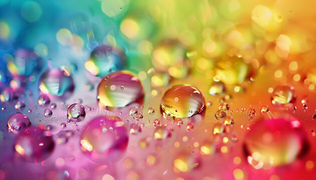 beautiful abstract rainbow colour drops background generated by AI