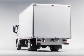 A clean white truck on white background, one object
