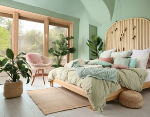 Bedroom environment with soothing colors and minimal distractions