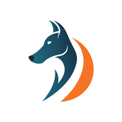 Dog logo icon vector art Illustration