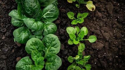 A comparison photo of two plants one grown with traditional fertilizer and the other with compost made from kitchen scraps showcasing the benefits of composting.