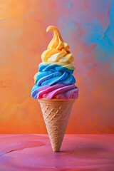 rainbow Ice cream in the cone, pride month, same sex couple, love is love, tolerance	