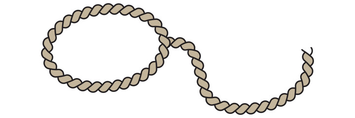 Fototapeta premium Sticker realistic nautical break rope icon design vector