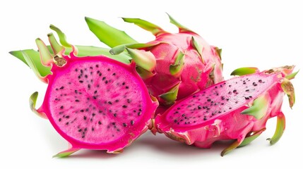 Dragon fruit isolated on a white background.

