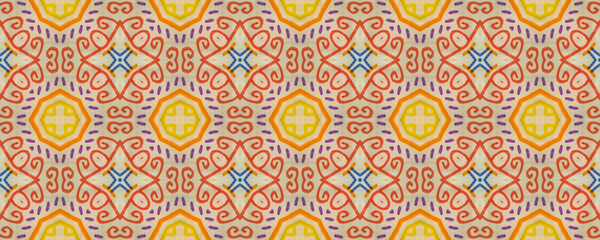 Ethnic Prints Pattern. Elegant Line Background.