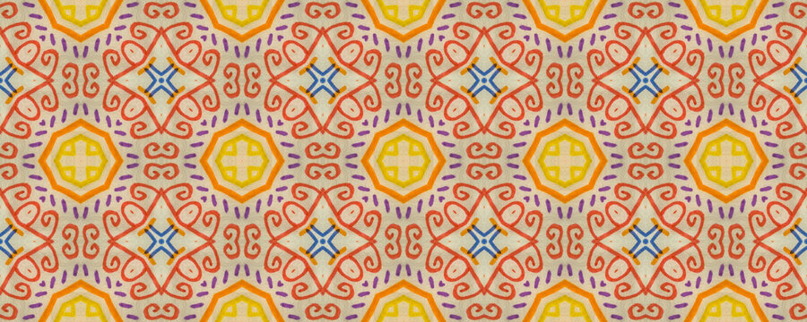 Ethnic Prints Pattern. Elegant Line Background.