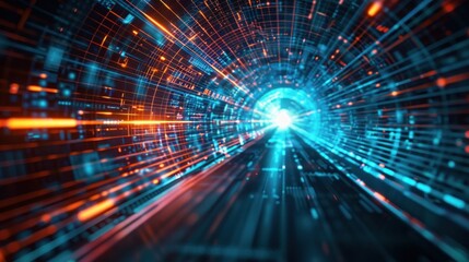 Obraz premium Abstract futuristic background with network lines. 