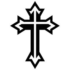 Catholic cross logo icon