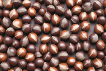 close up of hazelnuts