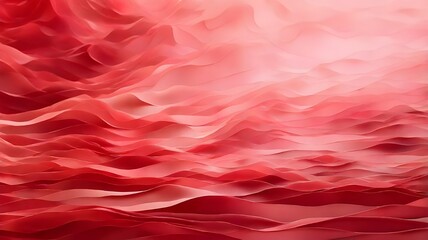 Obraz premium Abstract Red Fabric Waves in Soft Lighting Generative AI