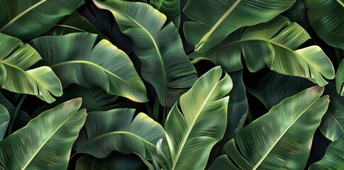 abstract green leaf texture, nature background, tropical leaf. AI generated illustration