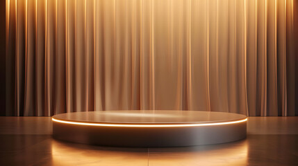Luxury podium with curtain background for presentation product