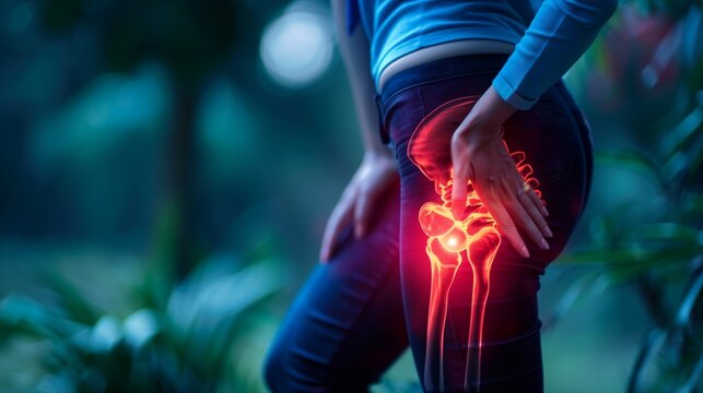 Woman Holding Knee in Pain