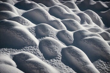 snow in the mountains