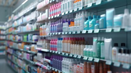 Assorted Hair Products Displayed on Store Shelf