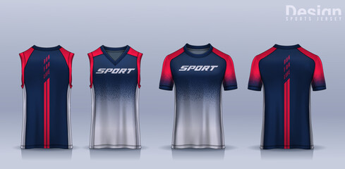 t-shirt sport design template, Soccer jersey mockup for football club, Running singlet,basketball Tank top.	