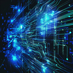 Obraz premium digital circuit board Technology and science concept generated by AI