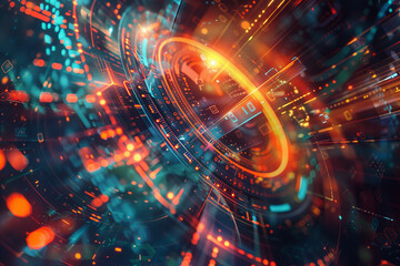 Obraz premium digital circuit board Technology and science concept generated by AI