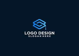 Fototapeta premium Initial Letter S Logo education Technology