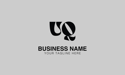 Fototapeta premium UQ U uq initial logo | initial based abstract modern minimal creative logo, vector template image. luxury logotype logo, real estate homie logo. typography logo. initials logo