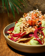 mexican nachos with chicken