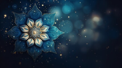 Mystical background with golden mandala, suitable for astrological websites, cosmic healing services or night meditation tools.