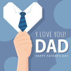 Happy father day poster Vector