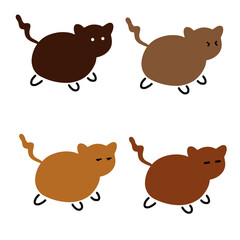 Cute Cartoon Cat Vector Illustration | Minimalist Style