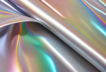 Sparkling Silk Satin Background with Rainbow Prism Overlay