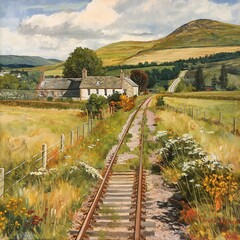 Railway at Riccarton Junction, Scottish Borders