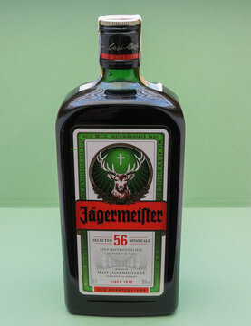 a bottle of Jagermeister herbal digestif