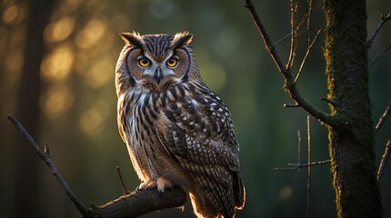 Obraz premium great horned owl in tree