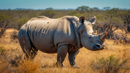 Obraz premium Rhinoceros in Botswana National Park