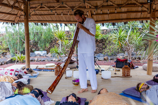 Outdoor Sound Healing Session with Various Instruments