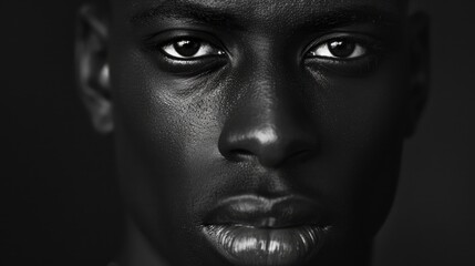 Fototapeta premium African American Male in Monochrome Version
