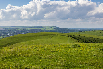 A view towards the town of Lewes in East Sussex, from Mount Caburn © lemanieh