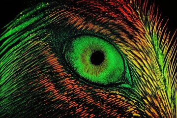 Obraz premium peacock feather close up