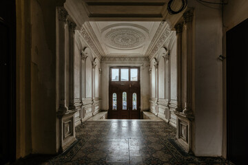 Entrance hall in old mansion