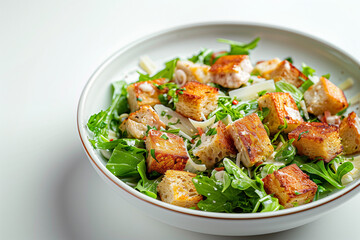 White Plate With Tofu Salad