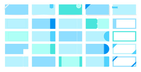 Coupon ticket template. Design of various coupons for promotion and sales. 
