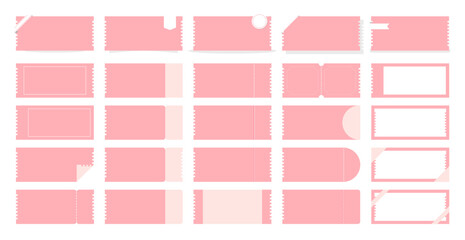 Coupon ticket template. Design of various coupons for promotion and sales. 
