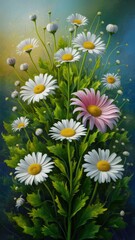A bright bouquet of wild daisies.