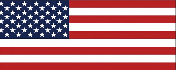 Fototapeta premium A standard, clean representation of the American flag with 50 stars