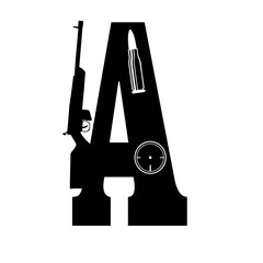 Gun Alphabet Font Letters Svg, Second Amendment Dad Rifle, 2nd Amendment Svg, Dad Svg, Army Svg, Gun Svg, Daddy Svg, Veteran Svg, Military