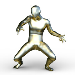 ポーズをとる男性　3DCGレンダリング