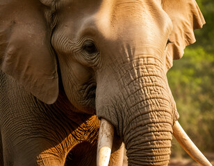 close up of an elephant
