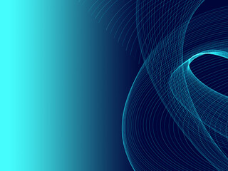 soft blue curved lines on gradient background